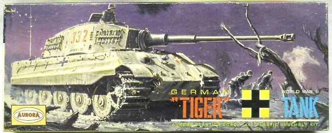 Aurora 1/48 German Tiger Tank, 312-130 plastic model kit